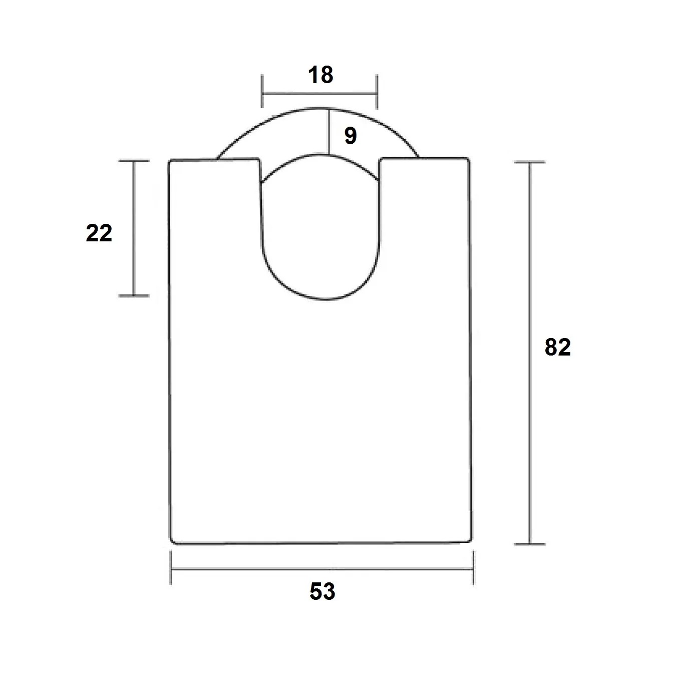 Yale Y221B/52/125/1 - Cadenas acier laminé protection thermoplastique