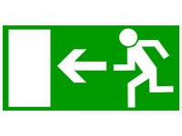 Fólie Únikový východ vlevo 200 mm x 100 mm