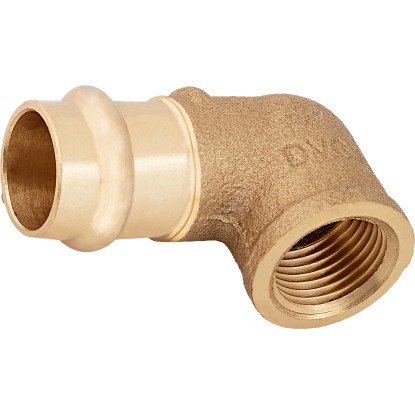 Lisovací koleno červený bronz 90°, pr. 18 mm x 18,6 mm (Rp 1/2), 1 ks