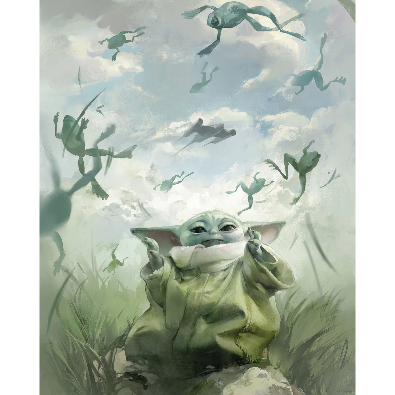Komar Plakát Star Wars The Mandalorian Grogu Frogs 40 x 50 cm