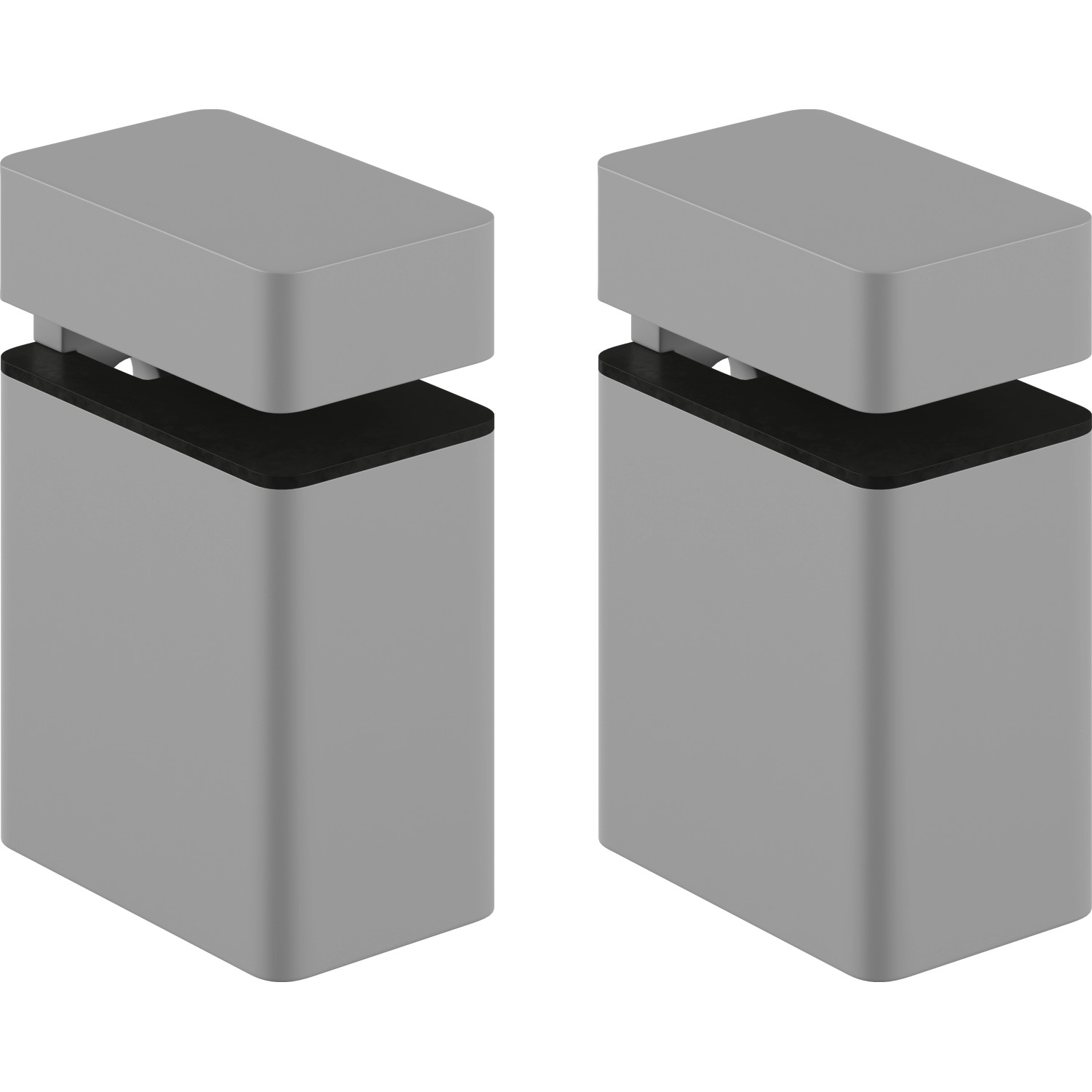 Sada nástěnných držáků polic Modern Slim, max. 20 cm, 10 kg, stříbrná matná, 2ks