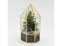 Zimní aranžmá cypřišku ve skleněném domku, pr. 17 cm Zimní aranžmá cypřišku ve skleněném domku, pr. 17 cm