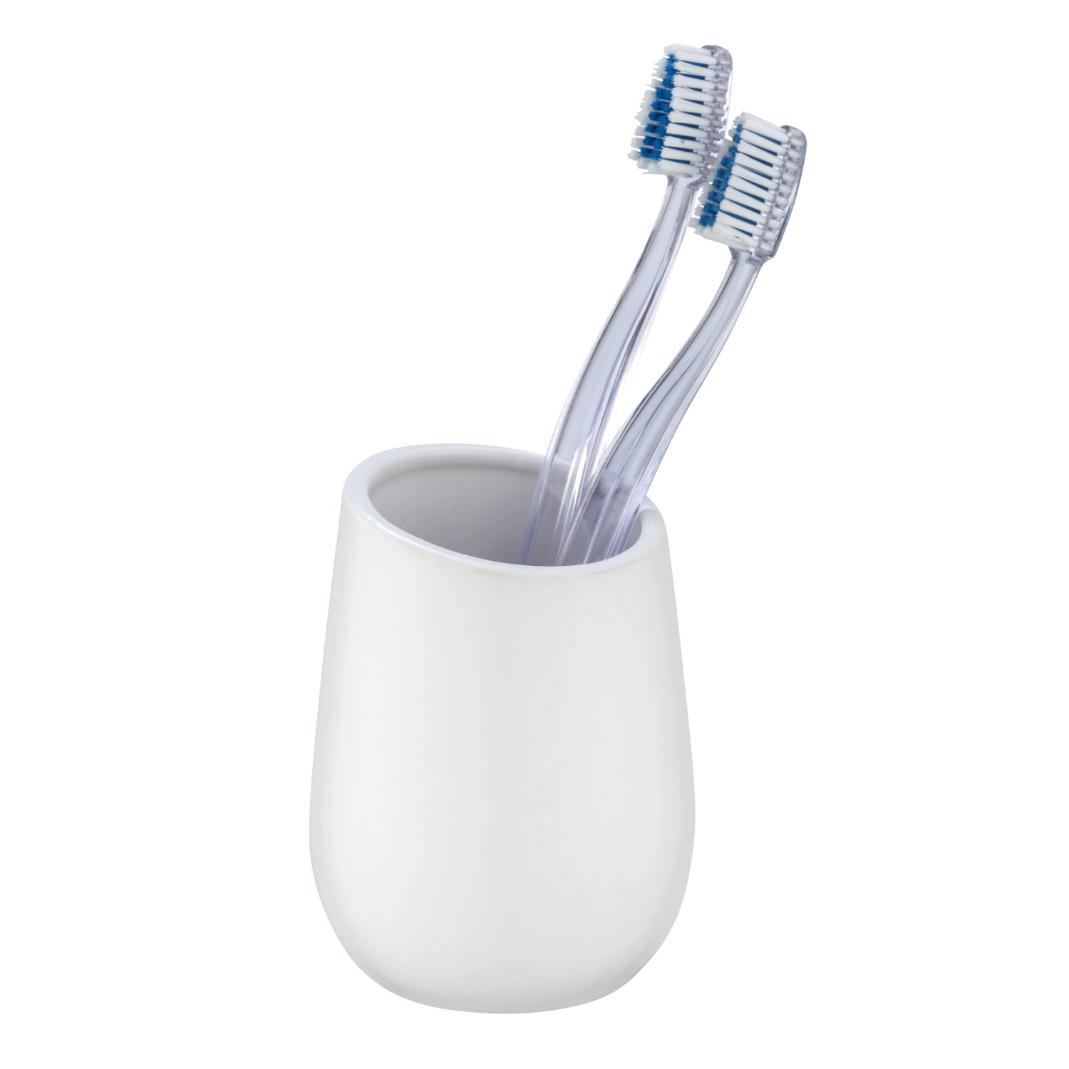 Kelímek na zubní kartáčky BADI, bílý, WENKO bílá