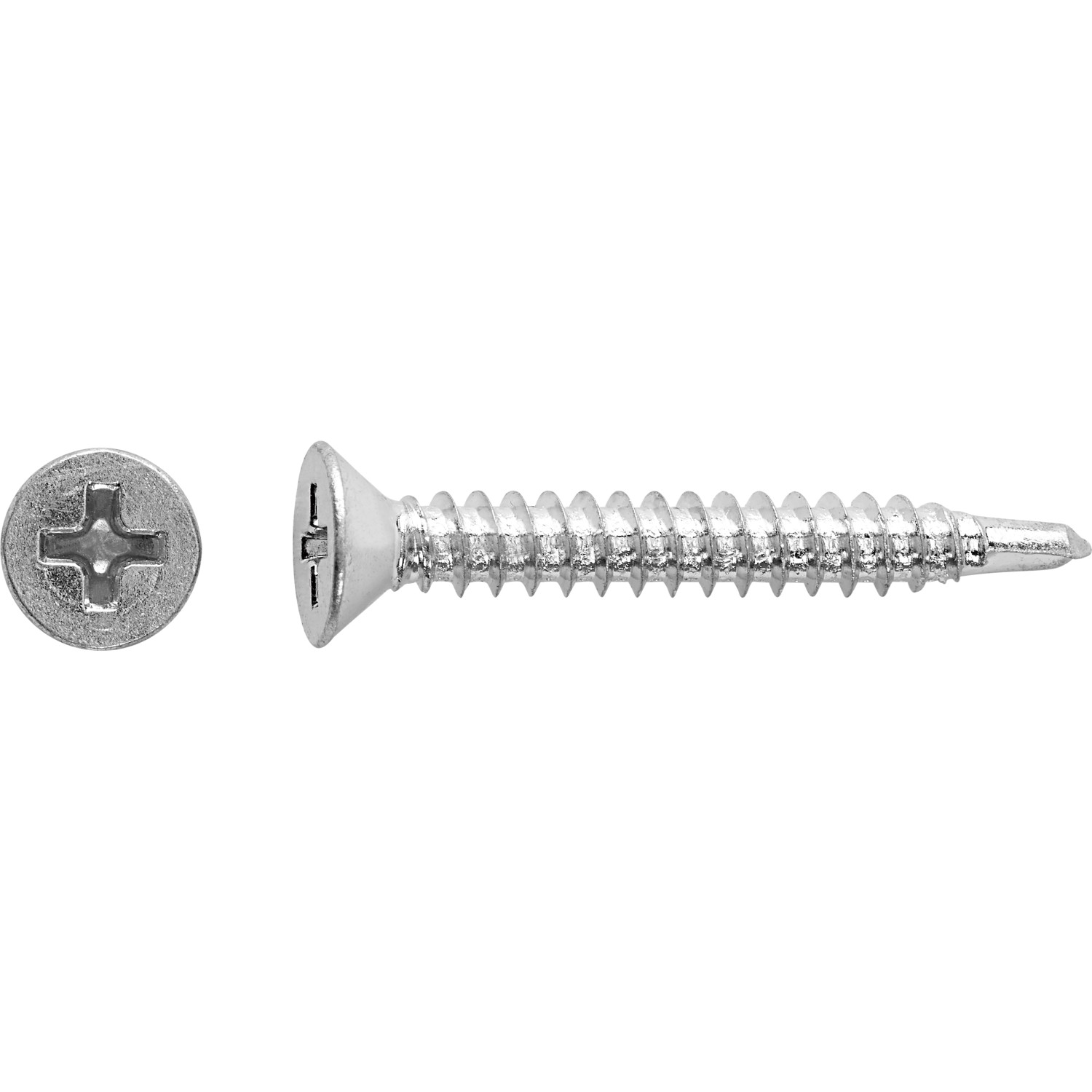 Samořezný šroub se zápustnou hlavou PH2 bíle pozinkovaný 4,2 x 22 mm, 40 ks