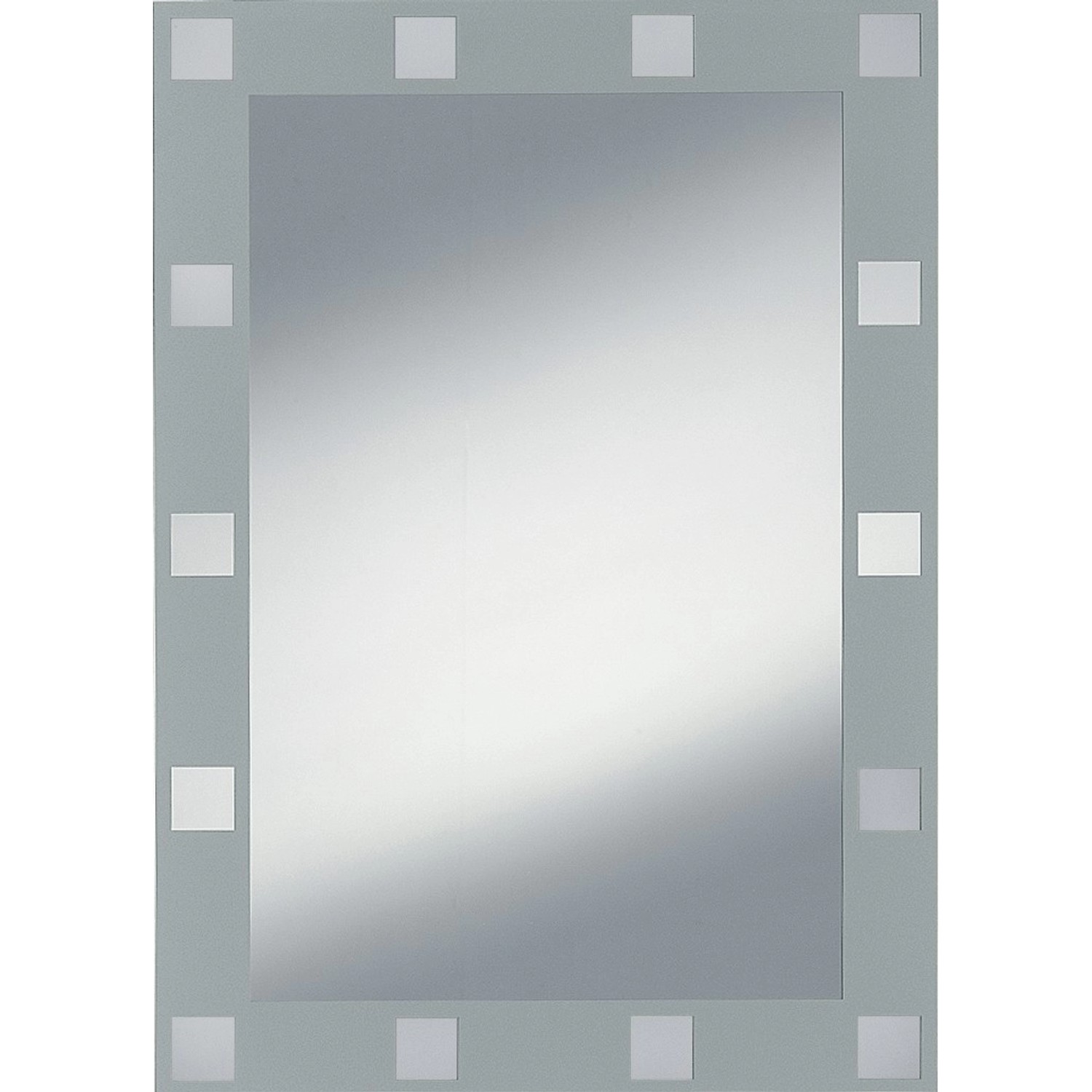 Kristall-Form Zrcadlo se sítotiskem Domino, stříbrné, 70 x 50 cm