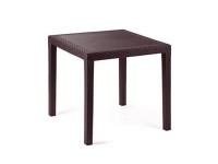 MEGA PLAST Stůl RATAN LUX wenge 73 x 75,5 x 75,5 cm