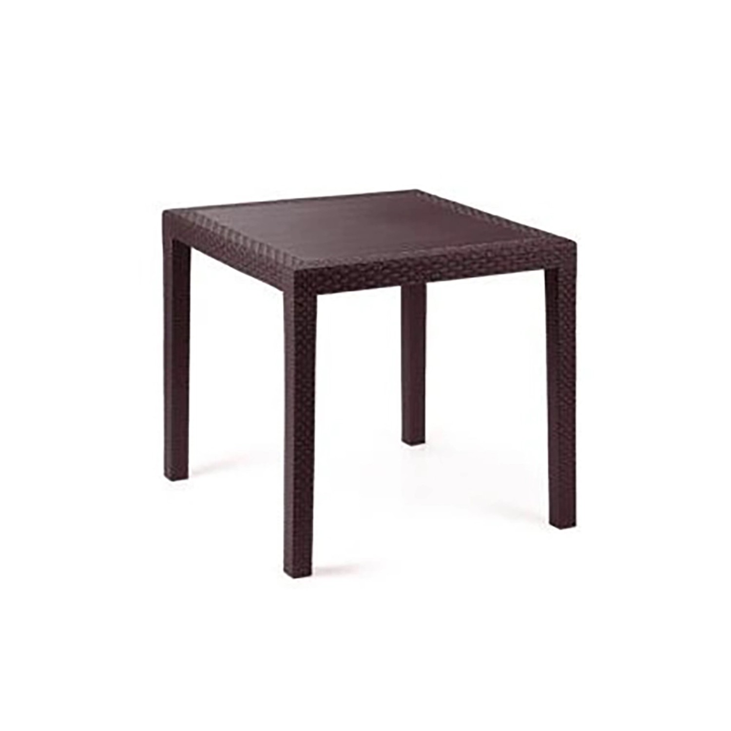 MEGA PLAST Stůl RATAN LUX wenge 73 x 75,5 x 75,5 cm