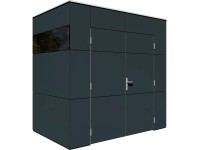 Bertilo Designový zahradní domek HPL Mini, antracitová, 231 x 152 cm Bertilo Designový zahradní domek HPL Mini, antracitová, 231 x 152 cm