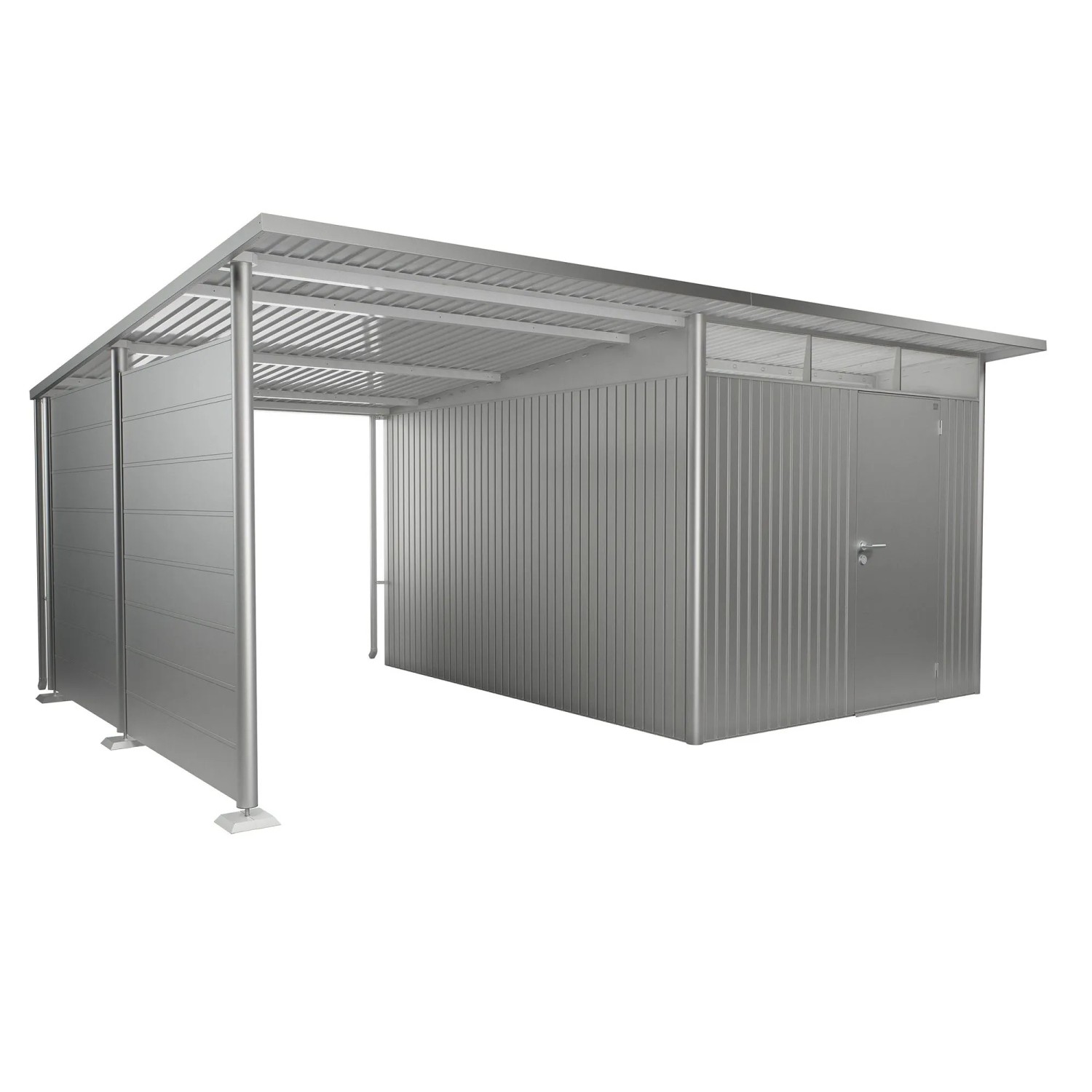 Biohort Boční stěna pro boční stříšku k domku AvantGarde/ECO A4, A8, stříbrná