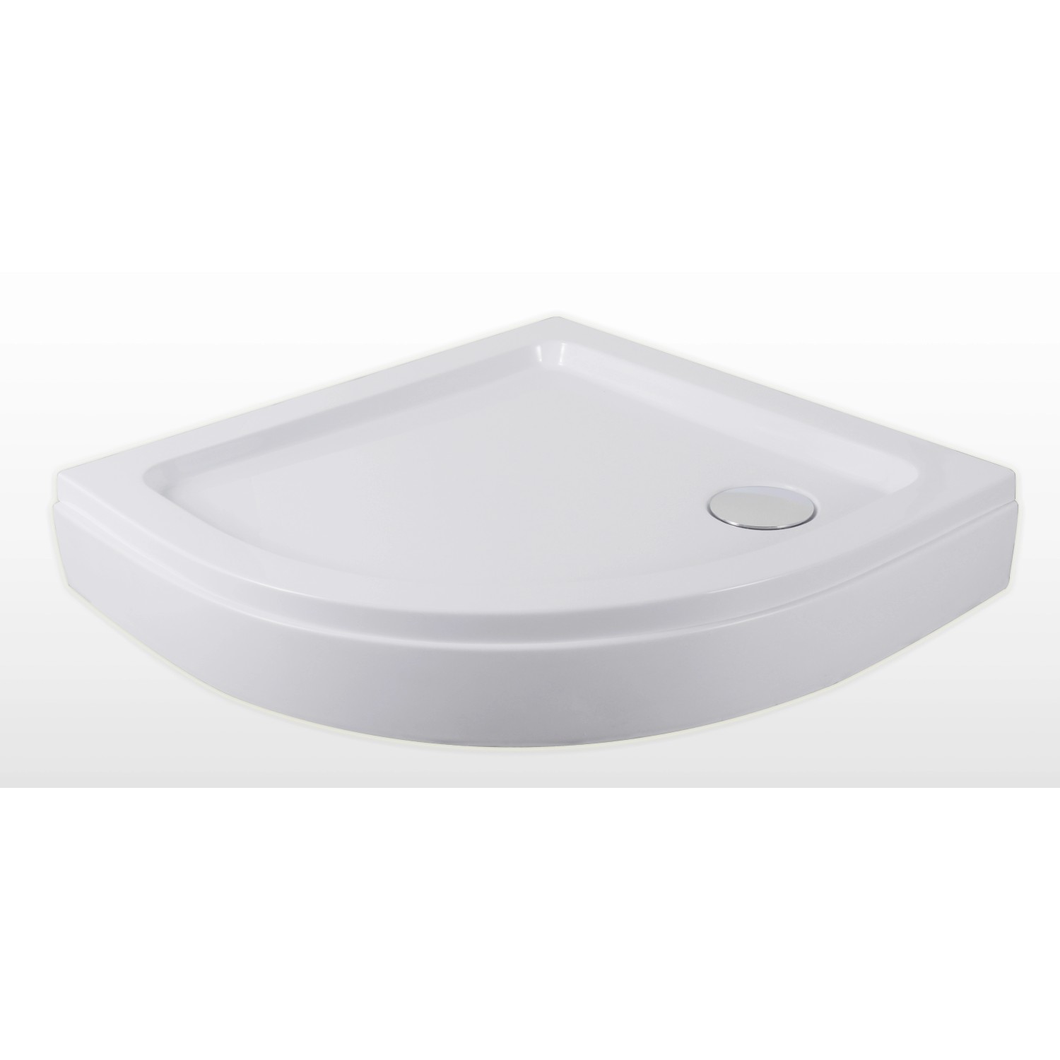 Sanotechnik Sprchová vanička s krytem P28W, čtvrtkruh, akrylát, 80 x 80 x 15 cm