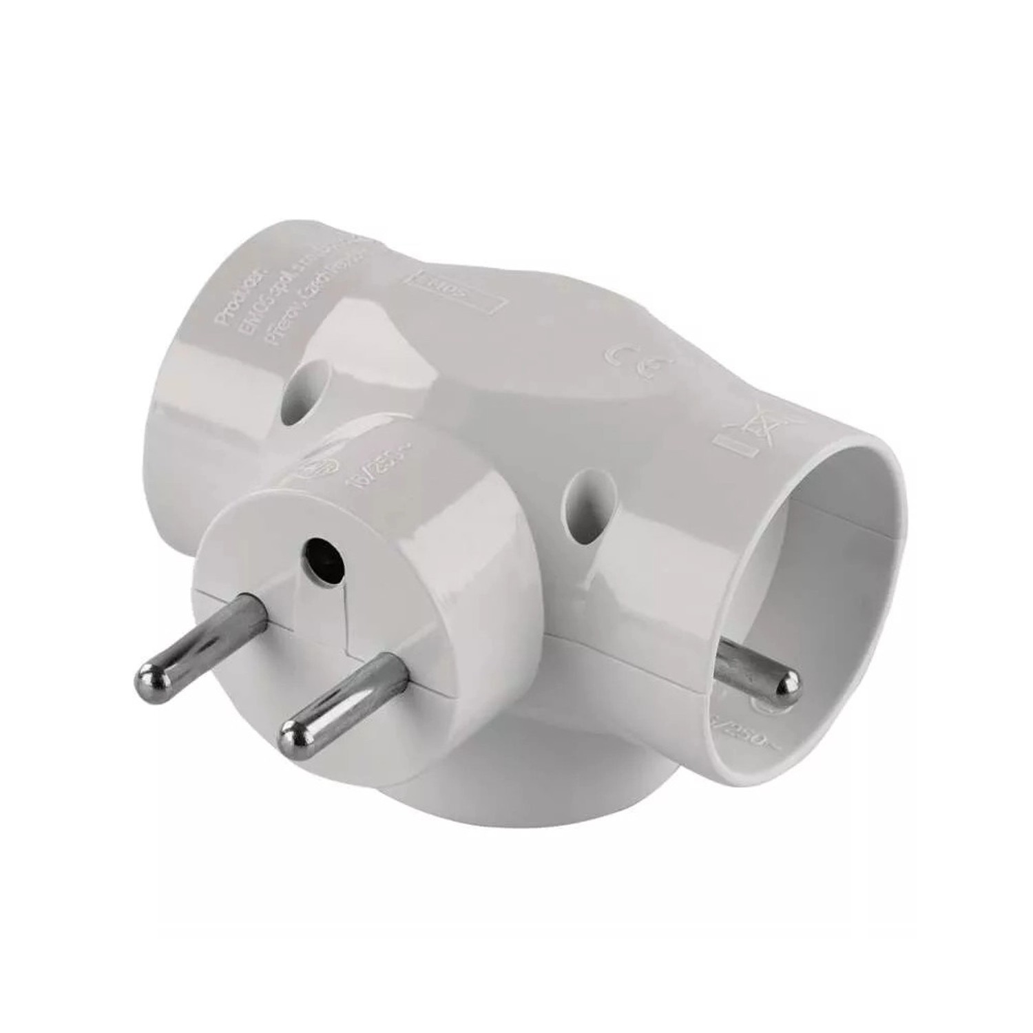 Emos Trojitá rozbočovací zásuvka 3x 2P + PE, 16/2,5 A, bílá