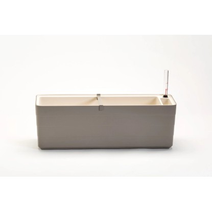 Plastia Samozavlažovací truhlík Berberis taupe + béžová 19,7 x 59 x 19,5 cm