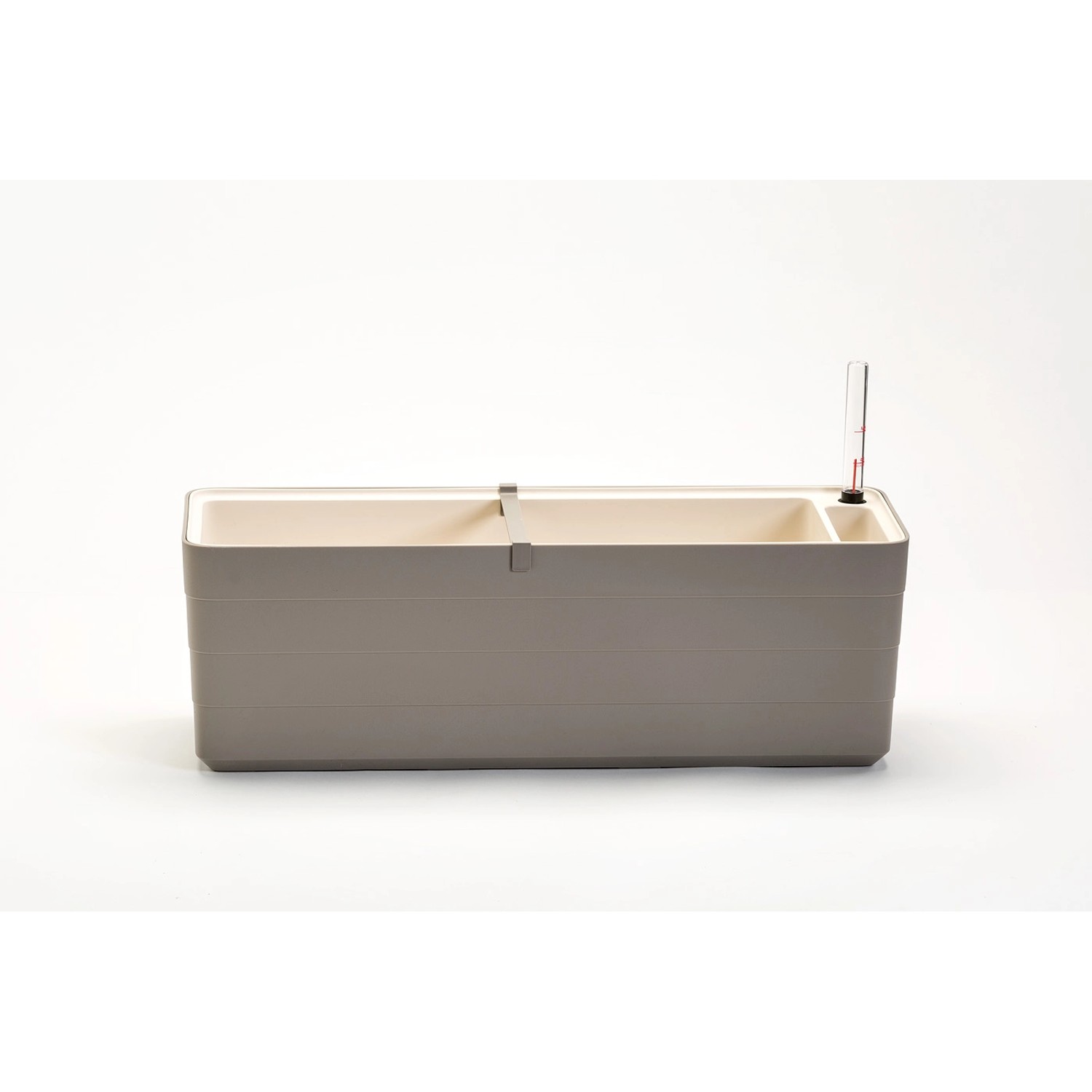 Plastia Samozavlažovací truhlík Berberis taupe + béžová 19,7 x 59 x 19,5 cm