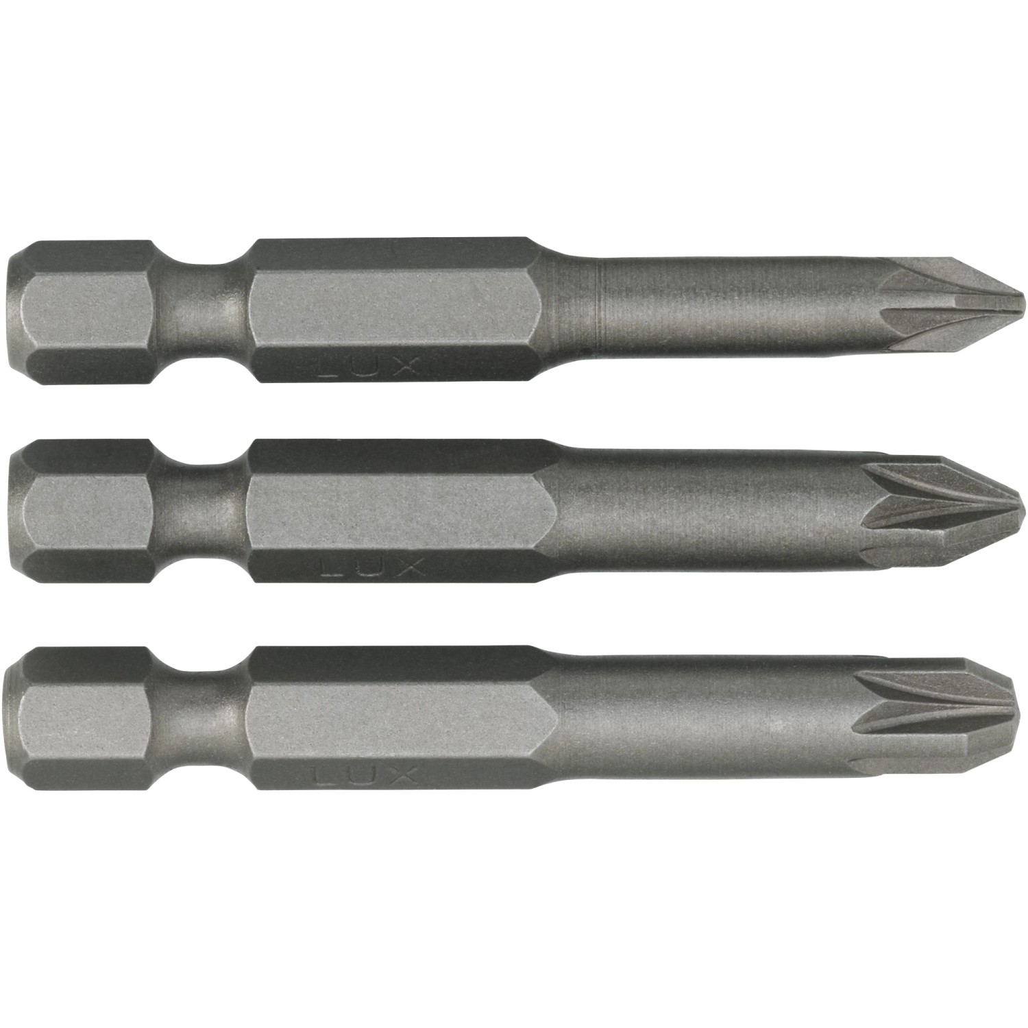 LUX Sada bitů PZ1 PZ2 PZ3 délka 50 mm koupit v OBI