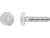 Vratový šroub M5 x 20 mm plný závit bíle pozinkovaný, 100 ks