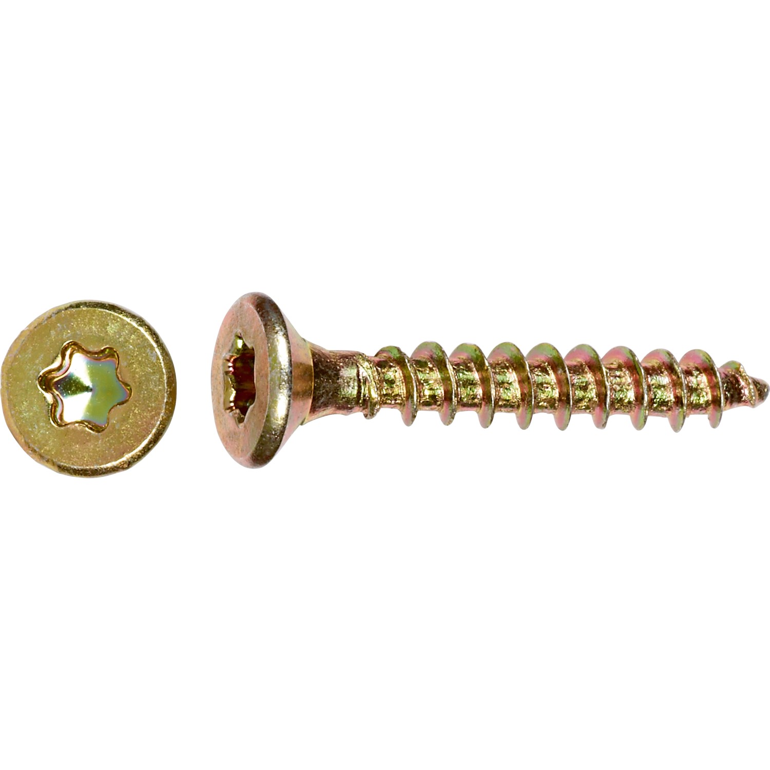 Uni vrut se zápustnou hlavou TX20 plný závit žlutě pozink. 4x16 mm, 200 ks