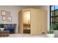 Weka Dřevěná sauna Varberg 2 skl.dveře, přírodní, 194x177x199 cm + Kompakt 5,4kW Weka Dřevěná sauna Varberg 2 skl.dveře, přírodní, 194x177x199 cm + Kompakt 5,4kW