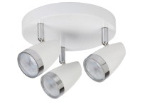 Rabalux Stropní 3bodové svítidlo Karen, 3x4 W, 3x280 lm, 3000 K, bílá/chrom