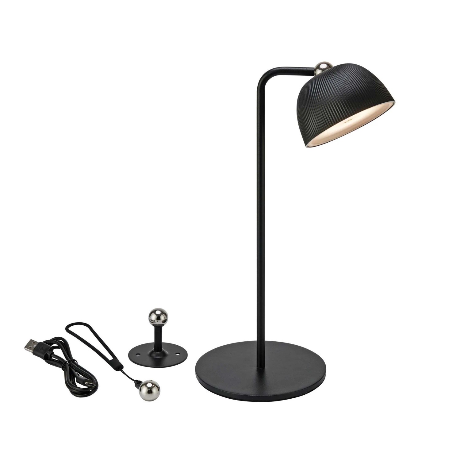 DIVERSE LED lampa 3v1 (stolní/nástěnná/závěsná) černá pr.13 x 31 cm