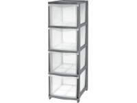 Tontarelli Zásuvkový box Cover Line, antracit, 4 zásuvky, 27 cm x 83 cm x 37 cm