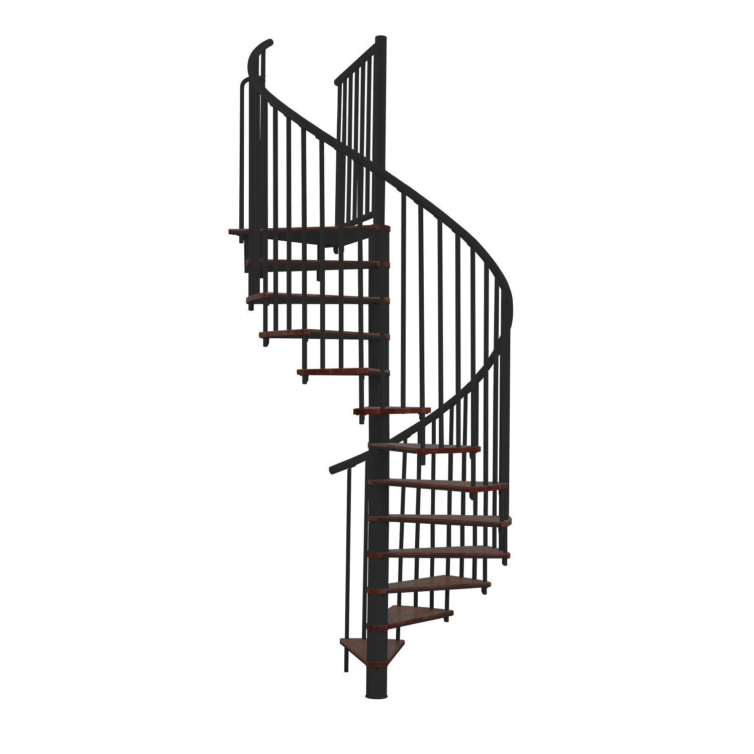 Minka STAIRS Kombinované točité schodiště Switch ořech/černá pr. 120 cm