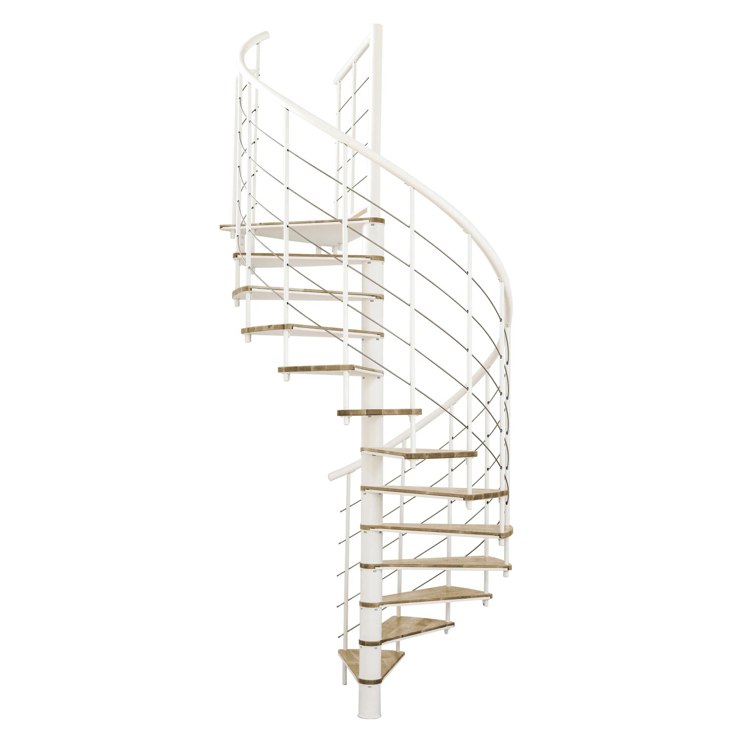 Minka STAIRS Kombinované točité schodiště Fusion dub/bílá pr. 120 cm
