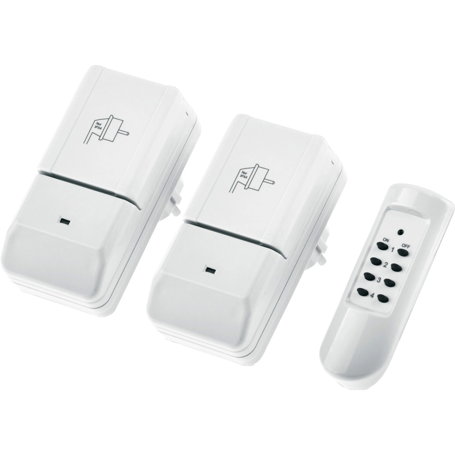 Sada rádiového spínače pro venkovní použití bílá 3dílná