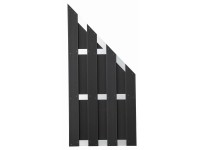 GroJa Hotový plot bez sloupků, antracitová/hliník, 84,3 x 180/90 cm