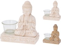 Koopman Stojací dekorace a svícen Buddha různé druhy 15,5 x 7,2 x 15 cm, 1 ks Koopman Stojací dekorace a svícen Buddha různé druhy 15,5 x 7,2 x 15 cm, 1 ks