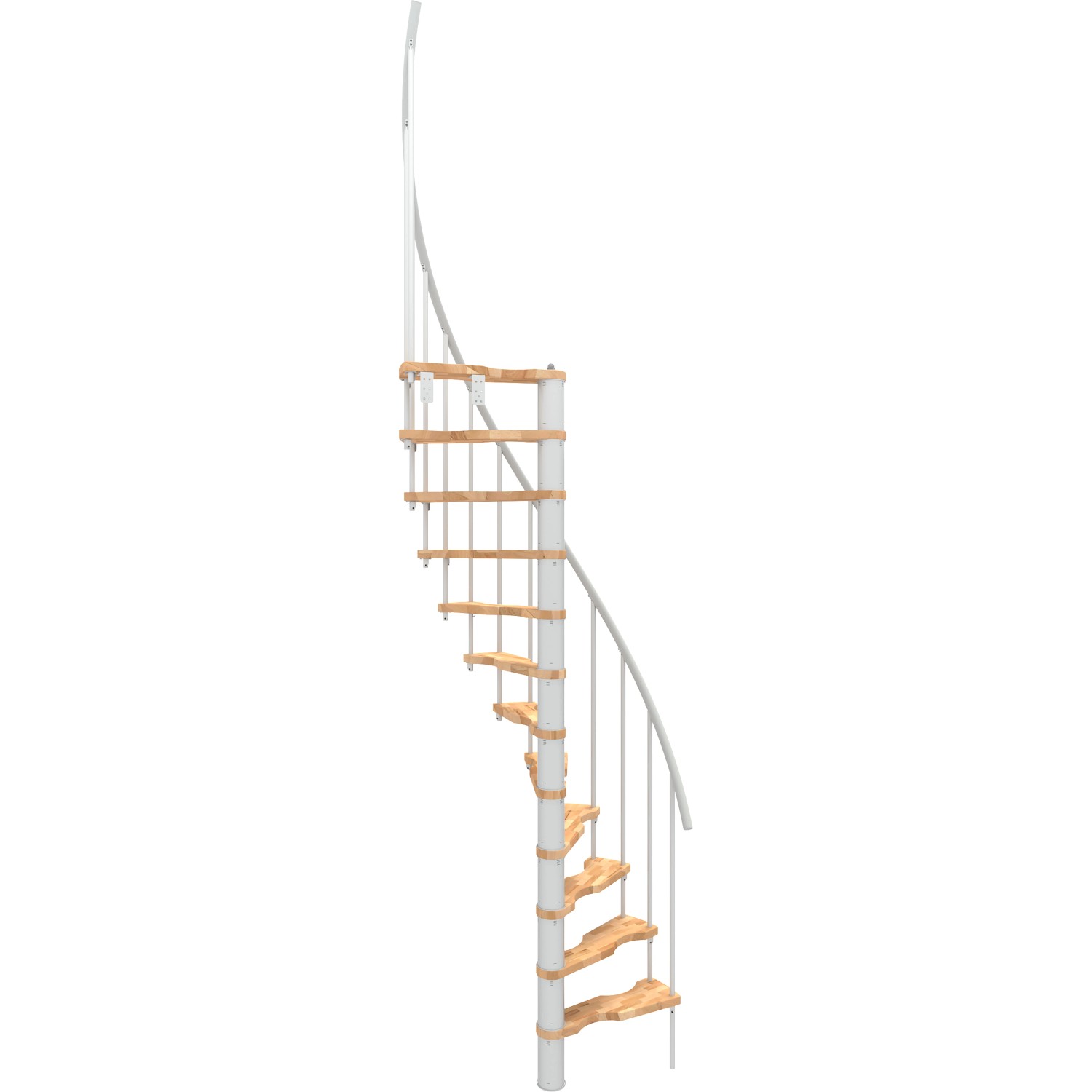 Minka STAIRS Prostorově točité schodiště Suono Smart buk/bílá 133 x 78 cm