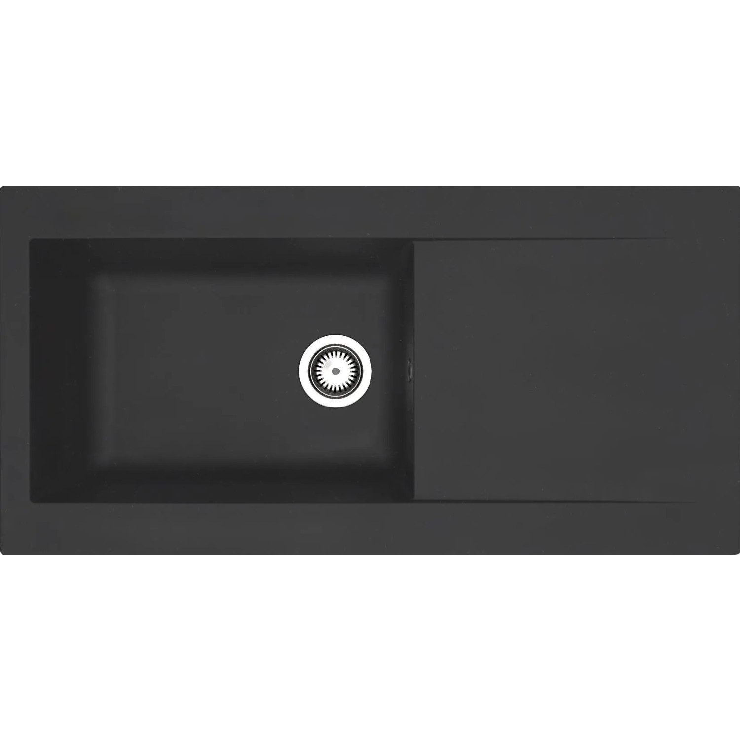 Respekta Kuchyňský dřez Mineralite Denver černý 100 x 50 cm