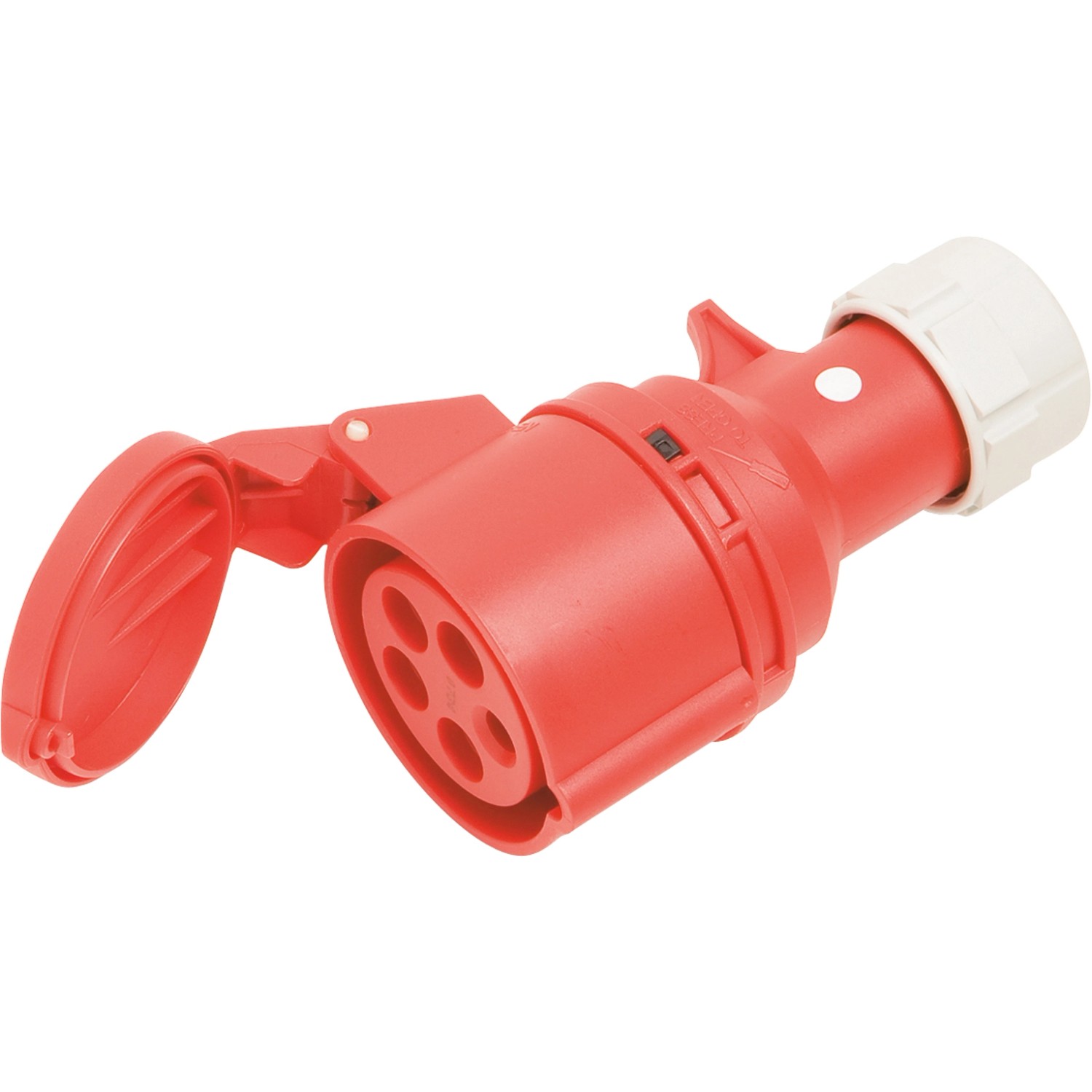 Kabelová zásuvka CEE 5pólová IP44 16 A červená