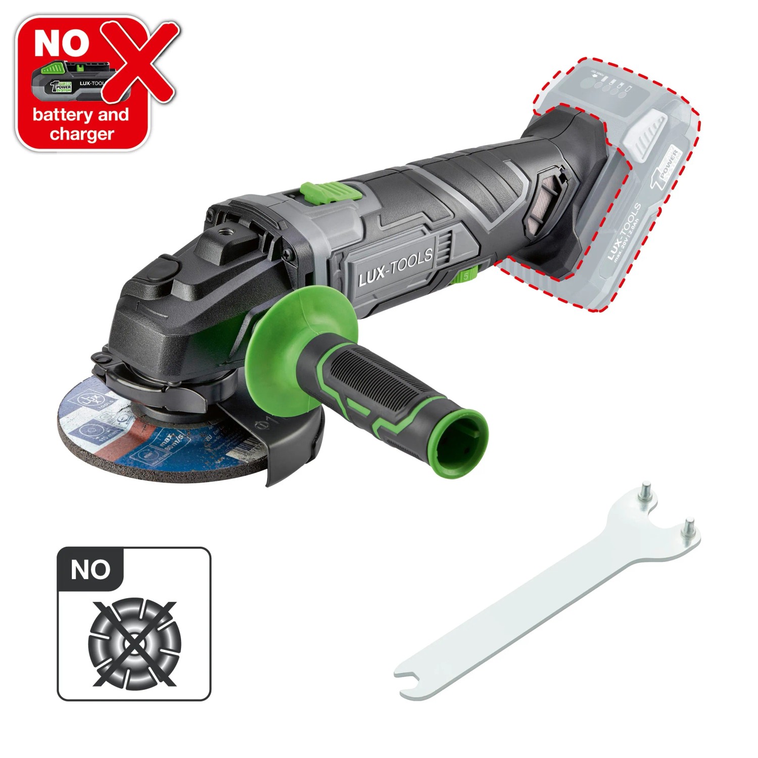 LUX-TOOLS 1 PowerSystem Aku úhlová bruska A-WS-20/115 A