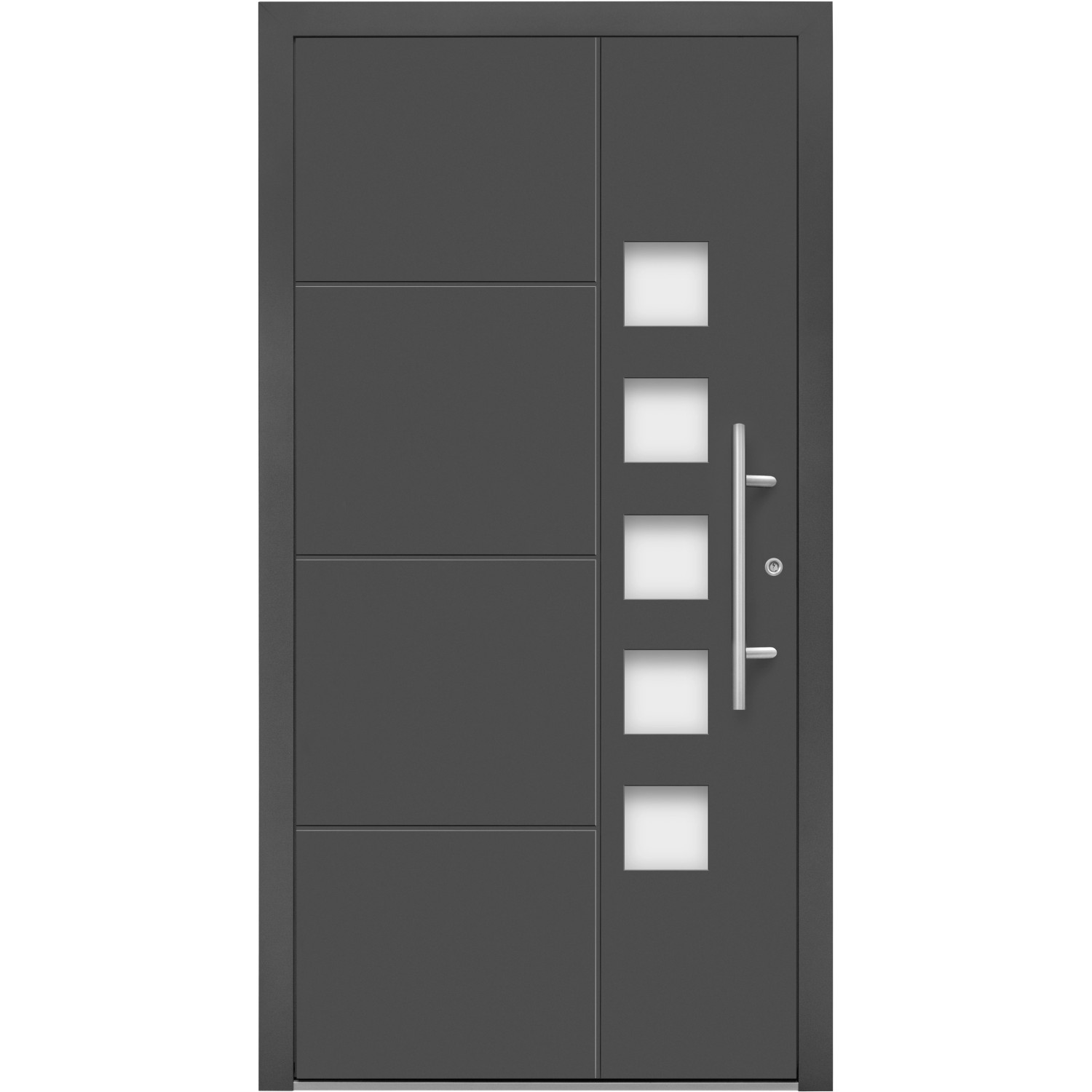 Splendoor Hliníkové vchodové dveře Moderno M520/P, antracitová metalíza, 110 P