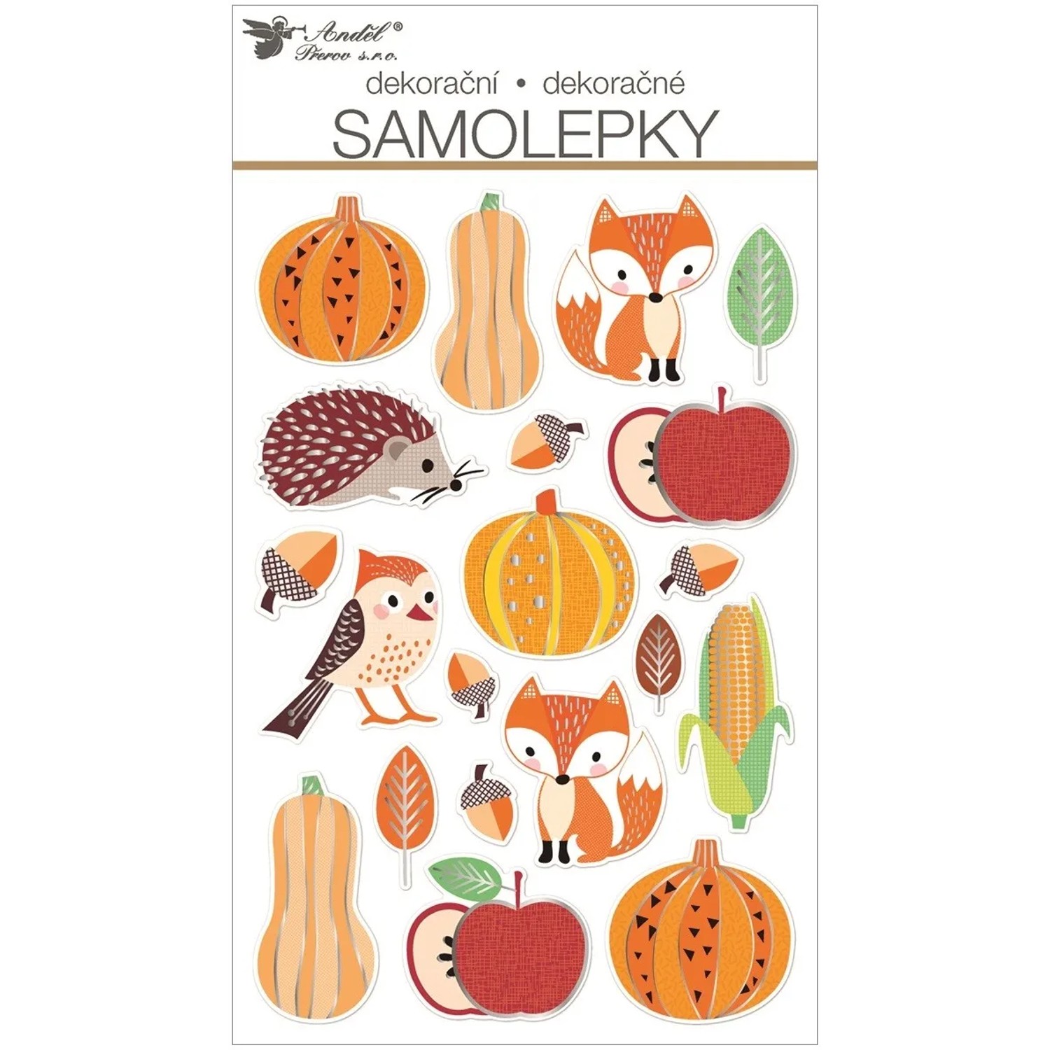 Samolepky plastické 14 x 25 cm, podzim Anděl Přerov s.r.o.