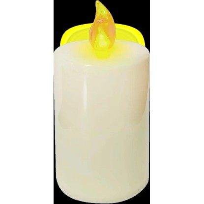 EURAKLES LED svíčka bílá/žlutý plamínek 100 x 50 mm, 1 ks