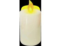 EURAKLES LED svíčka bílá/žlutý plamínek 100 x 50 mm, 1 ks EURAKLES LED svíčka bílá/žlutý plamínek 100 x 50 mm, 1 ks