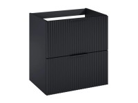Roca Umyvadlová skříňka Reef Basic 2Z, černá mat, 63,5 x 60 x 47,2 cm