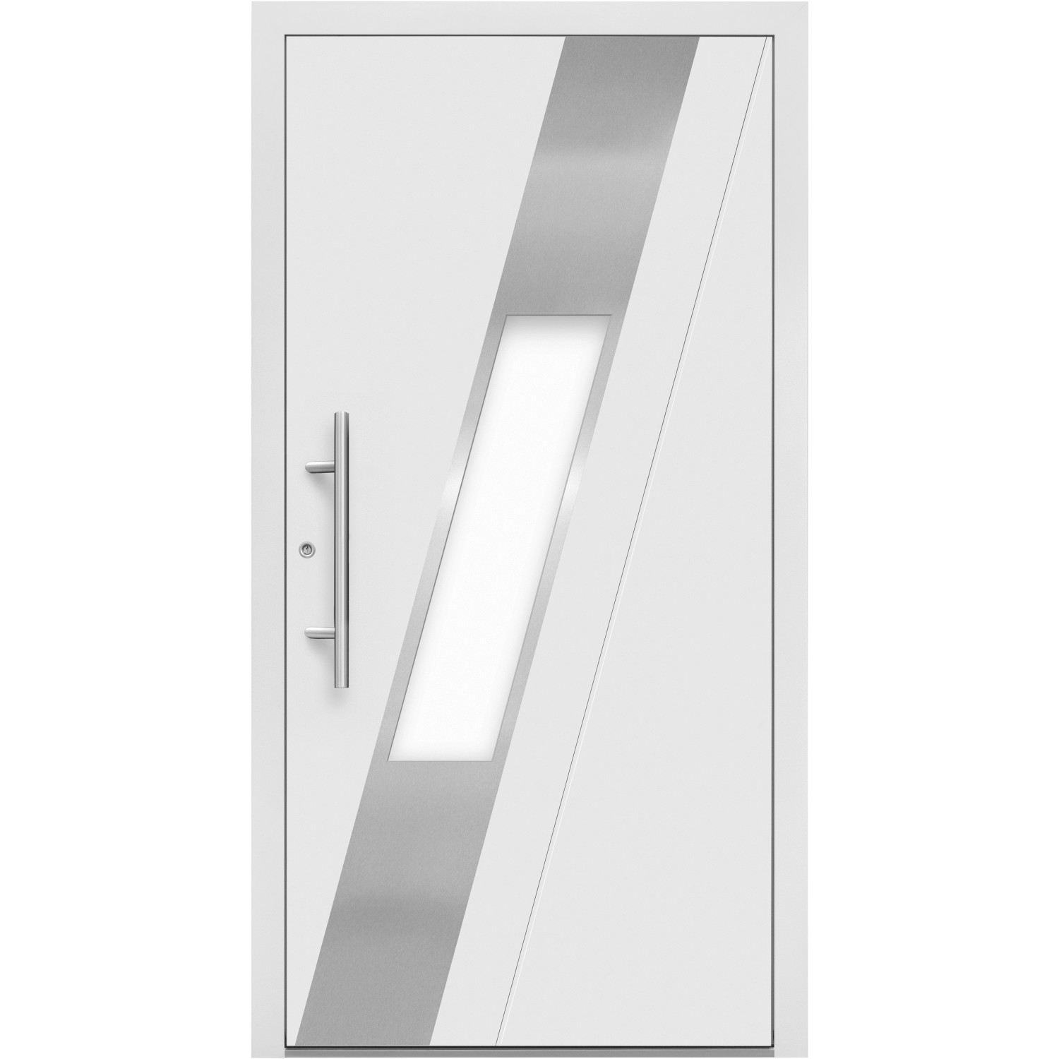 Splendoor Hliníkové vchodové dveře Moderno M540/P, bílé, 110 L