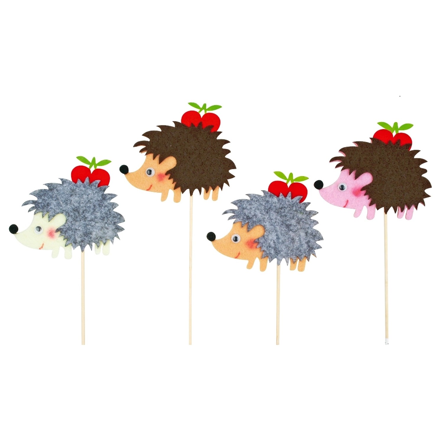 Anděl Přerov Zápich ježek s jablíčkem na špejli, různé druhy, 8 cm