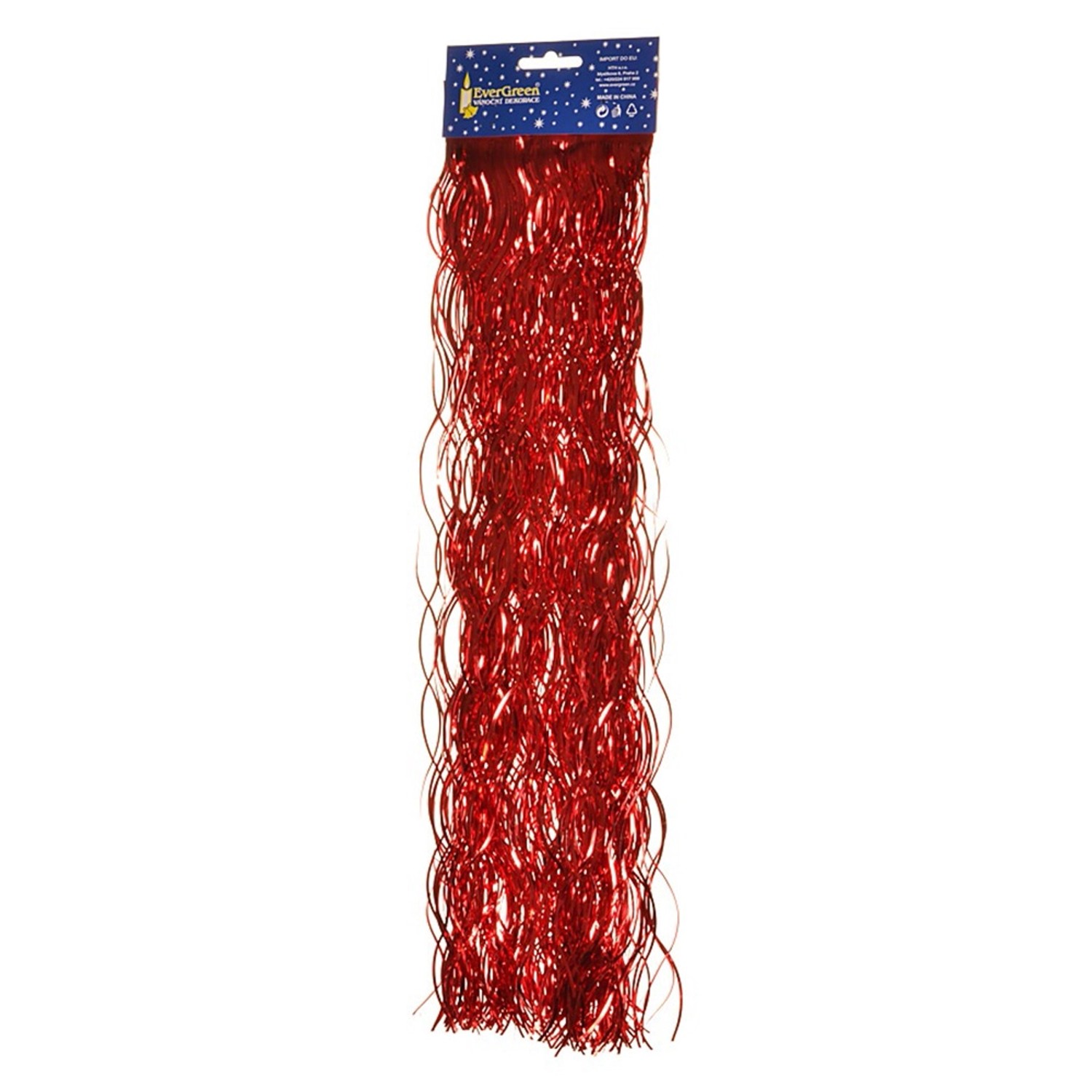 EverGreen Lameta vlnka, vysoký lesk, červená, 50 cm