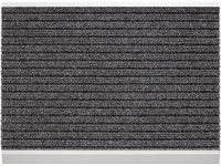 Rypsová rohožka Lincon s hliníkovou lištou, antracitová, 37 x 58 cm