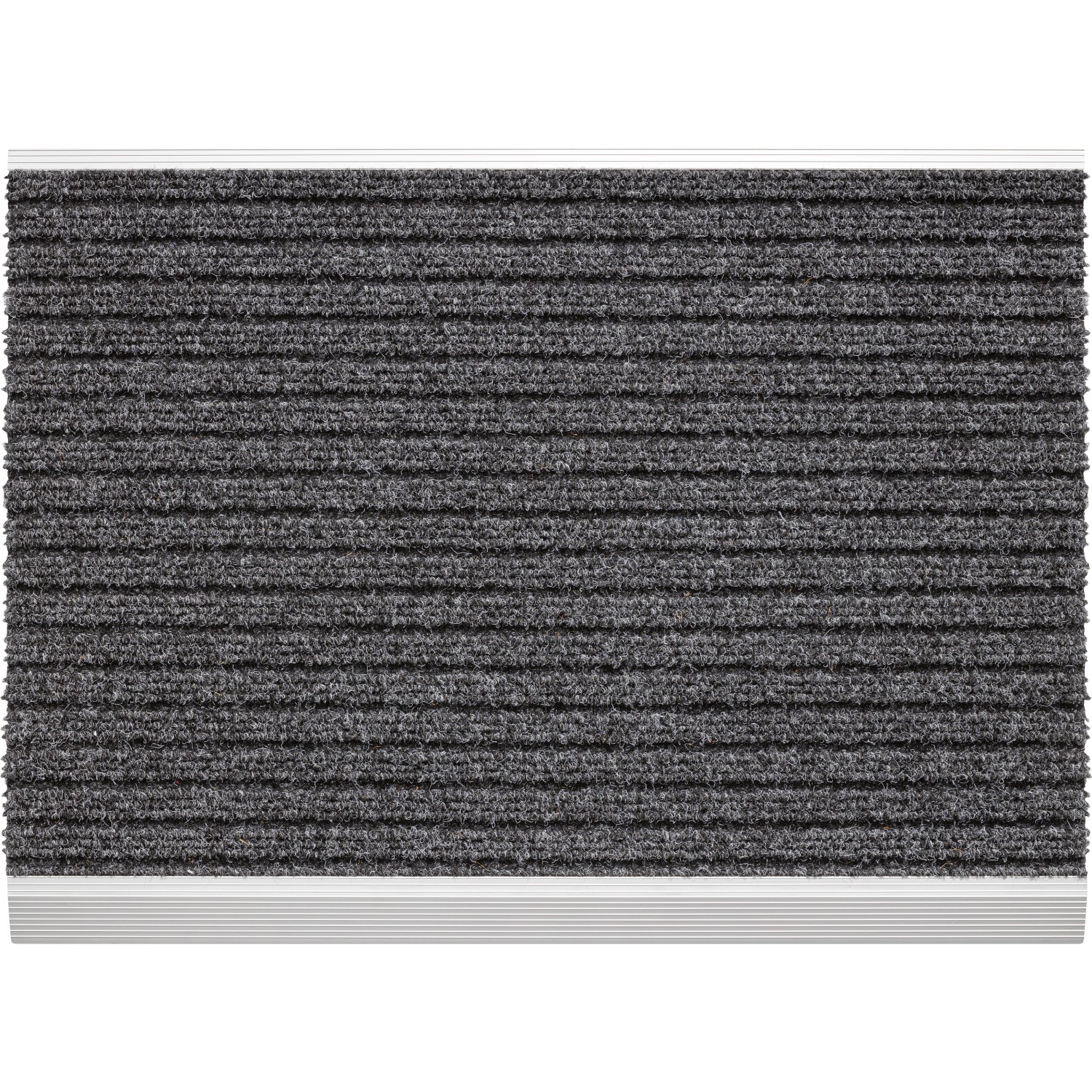 Rypsová rohožka Lincon s hliníkovou lištou, antracitová, 37 x 58 cm