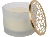 Vonný vosk ve skle s víčkem Blush Bordeaux, bílo-zlatá, 111 x 81 mm