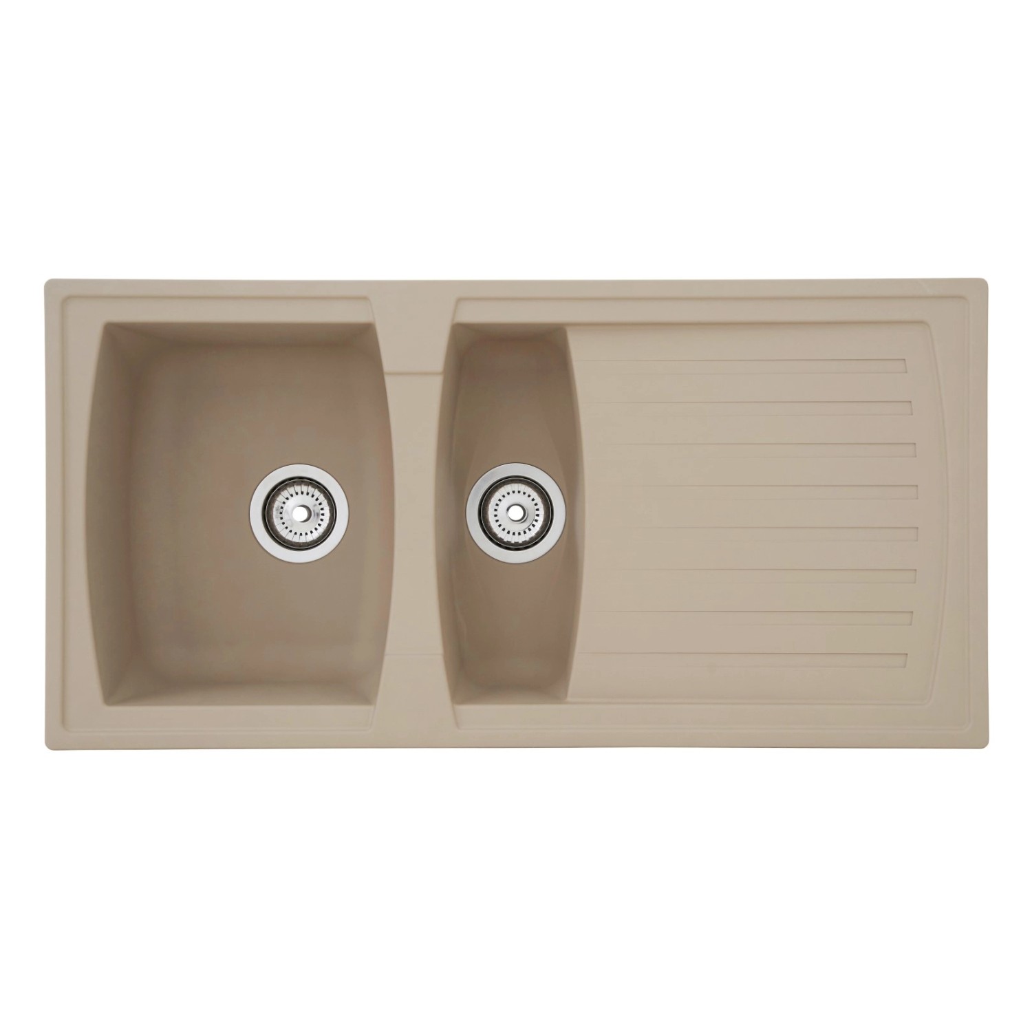 Respekta Kuchyňský dřez Mineralite Boston pískově béžový 100 x 50 cm