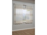 Bennetti Záclona se skrytými poutky s pruhy, béžová, 175 x 140 cm
