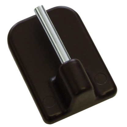 Gardinia Nalepovací háček pro vitrážní tyč, hnědý, 4 ks, v. 11 mm