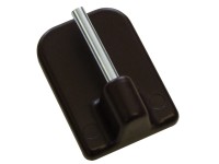 Gardinia Nalepovací háček pro vitrážní tyč, hnědý, 4 ks, v. 11 mm