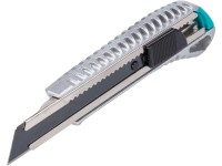 Wolfcraft Nůž s 18 mm odlamovacími čepelemi, černá čepel Profi-Sharp, kovový