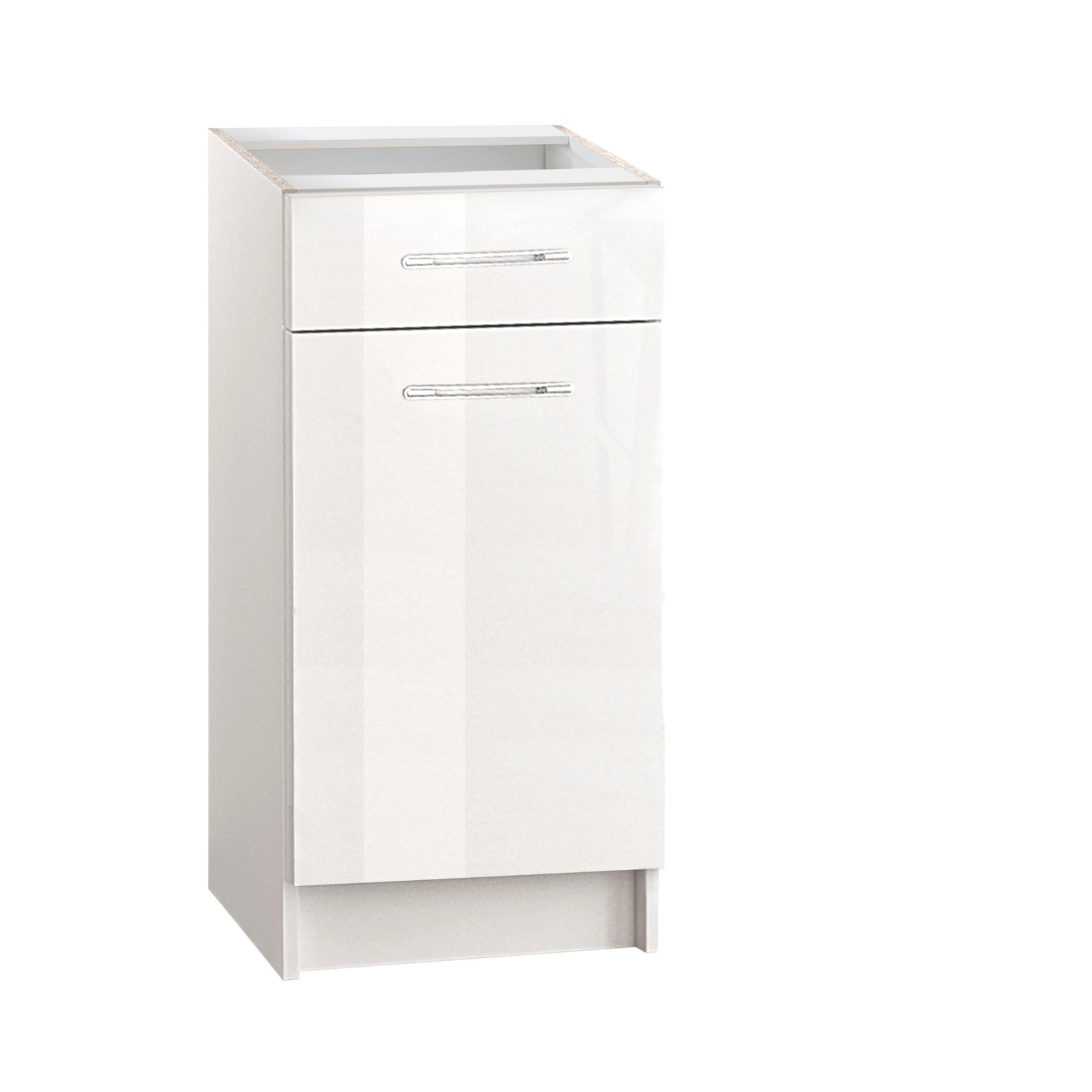 Black&White Style Spodní skříňka Eco DS40/1, lesklá bílá, 81,5 x 40 x 45,6 cm